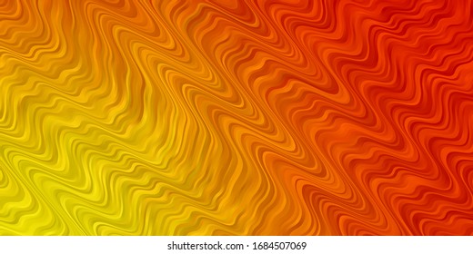 Light Red, Yellow vector template with lines. Colorful illustration in abstract style with bent lines. Best design for your posters, banners.