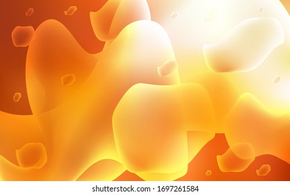 Light Red, Yellow vector template with abstract circles. Geometric illustration in memphis style with gradient.  The elegant pattern for brand book.