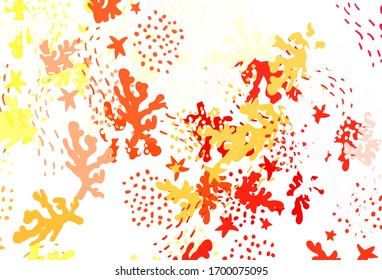 Light Red, Yellow vector template with chaotic shapes. Simple colorful illustration with abstract gradient shapes. Modern design for your business card.