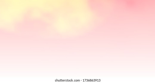 Light Red, Yellow vector template with sky, clouds. Gradient illustration with colorful sky, clouds. Template for websites.