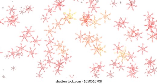 Light Red, Yellow vector template with lines. Colorful illustration, which consists of curves. Smart design for your promotions.