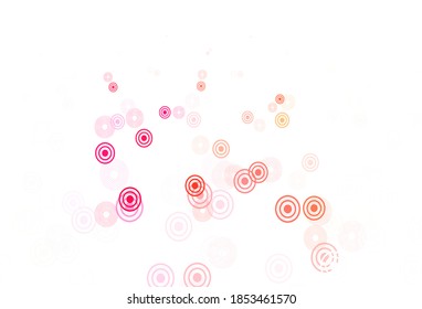Light Red, Yellow vector template with circles. Abstract illustration with colored bubbles in nature style. Pattern for beautiful websites.