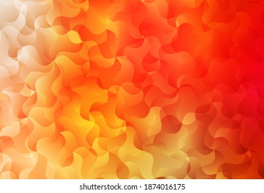 Light Red, Yellow vector template with bent lines. Smart illustration in abstract style with gradient lines.  Abstract design for your web site.