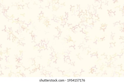 Light Red, Yellow vector template with artificial intelligence structure. Colorful design in simple style with AI links. Template for ads of intellect, innovations.