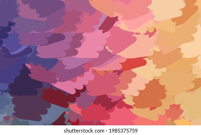 Light Red, Yellow vector template with chaotic shapes. Modern abstract illustration with colorful random forms. Modern design for your business card.