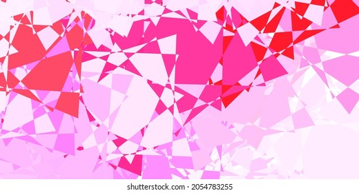 Light Red, Yellow vector template with triangle shapes. Outstanding abstract illustration with range of colorful triangles. An easy addition to your commertials.