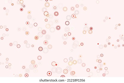 Light Red, Yellow vector template with circles. Abstract illustration with colored bubbles in nature style. Design for your business advert.