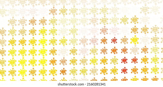 Light Red, Yellow vector template with flu signs. Colorful  gradient illness symbols in simple abstract style. Wallpaper for health protection.
