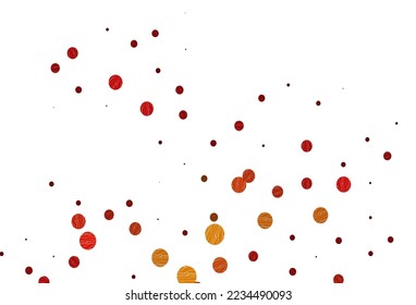 Light red, yellow vector template with circles. Beautiful colored illustration with blurred circles in nature style. Template for your brand book.