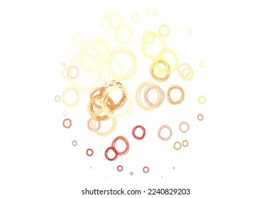 Light Red, Yellow vector template with circles. Blurred decorative design in abstract style with bubbles. Pattern for textures of wallpapers.