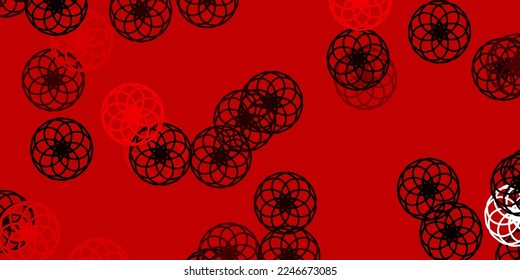 Light Red, Yellow vector template with circles. Glitter abstract illustration with colorful drops. Pattern for websites.