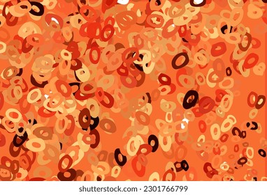 Light Red, Yellow vector template with circles. Glitter abstract illustration with blurred drops of rain. Design for business adverts.