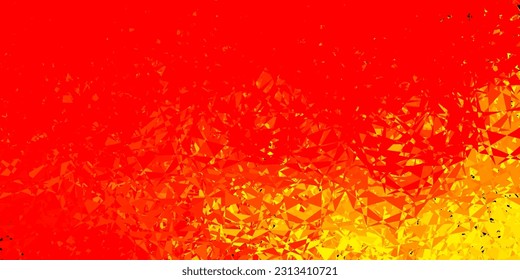 Light red, yellow vector template with triangle shapes. Smart abstract illustration with triangle forms in modern style. Template for commercials.