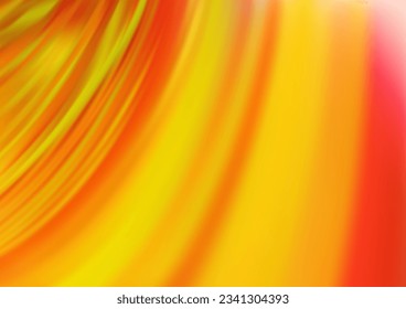 Light Red, Yellow vector template with bent ribbons. An elegant bright illustration with gradient. The best blurred design for your business.