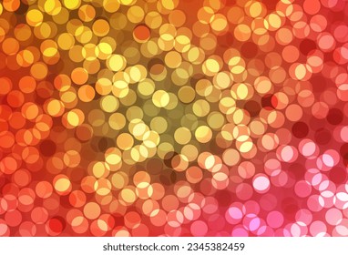 Light Red, Yellow vector template with circles. Blurred decorative design in abstract style with bubbles. Pattern for textures of wallpapers.