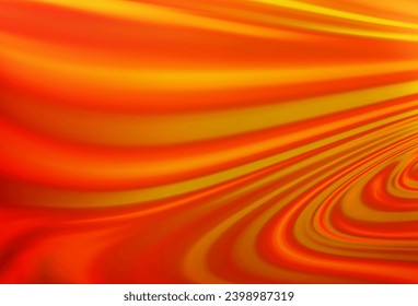 Light Red, Yellow vector template with lines, ovals. Creative geometric illustration in marble style with gradient. The template for cell phone backgrounds.
