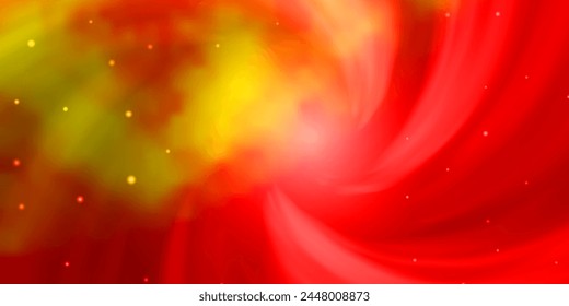 Light Red, Yellow vector template with neon stars. Shining colorful illustration with small and big stars. Design for your business promotion.