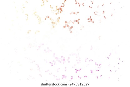 Light Red, Yellow vector template with circles. Blurred decorative design in abstract style with bubbles. Pattern for futuristic ad, booklets.