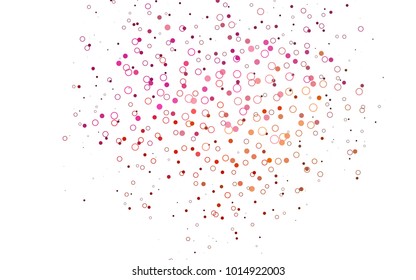 Light Red, Yellow vector  texture with disks. Modern abstract illustration with colorful water drops. Beautiful design for your business natural advert.