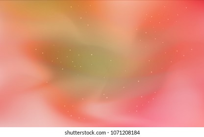 Light Red, Yellow vector texture with milky way stars. Blurred decorative design in simple style with galaxy stars. Pattern for astrology websites.