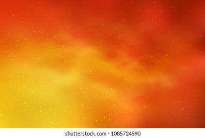 Light Red, Yellow vector texture with milky way stars. Modern abstract illustration with Big Dipper stars. Pattern for astrology websites.