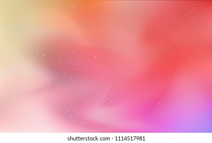 Light Red, Yellow vector texture with milky way stars. Modern abstract illustration with Big Dipper stars. Smart design for your business advert.