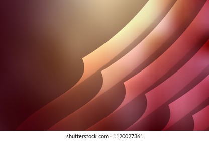 Light Red, Yellow vector texture with colored lines. Lines on blurred abstract background with gradient. Best design for your ad, poster, banner.