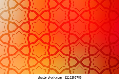 Light Red, Yellow vector texture with beautiful stars. Glitter abstract illustration with colored stars. Best design for your ad, poster, banner.