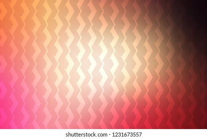 Light Red, Yellow vector texture with colored lines. Shining colored illustration with sharp stripes. Pattern for ads, posters, banners.