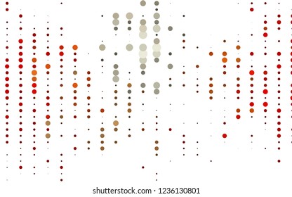 Light Red, Yellow vector  texture with disks. Glitter abstract illustration with blurred drops of rain. Beautiful design for your business natural advert.