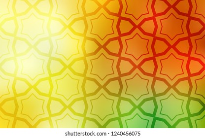 Light Red, Yellow vector texture with beautiful stars. Glitter abstract illustration with colored stars. Template for sell phone backgrounds.