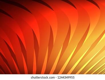 Light Red, Yellow vector texture with colored lines. Lines on blurred abstract background with gradient. The pattern can be used as ads, poster, banner for commercial.