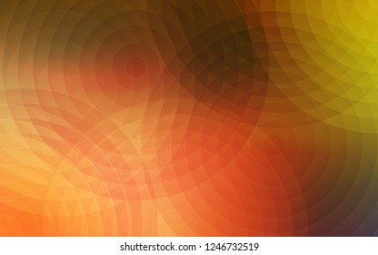 Light Red, Yellow vector texture with disks. Modern abstract illustration with colorful water drops. Pattern can be used as texture of wallpapers.