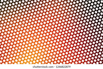 Light Red, Yellow vector texture with disks. Illustration with set of shining colorful abstract circles. Design for business adverts.