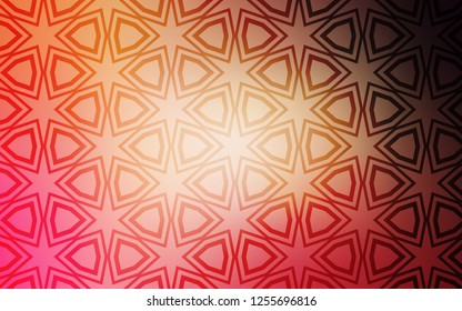 Light Red, Yellow vector texture with beautiful stars. Glitter abstract illustration with colored stars. Pattern for new year ad, booklets.