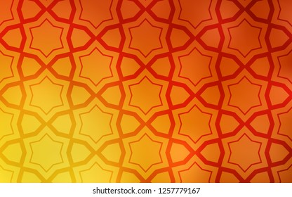 Light Red, Yellow vector texture with beautiful stars. Blurred decorative design in simple style with stars. Pattern for new year ad, booklets.