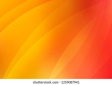 Light Red, Yellow vector texture with colored lines. Lines on blurred abstract background with gradient. Best design for your ad, poster, banner.