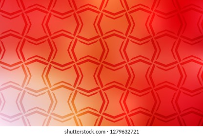 Light Red, Yellow vector texture with colored lines. Lines on blurred abstract background with gradient. The pattern for ad, booklets, leaflets.