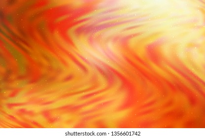 Light Red, Yellow vector texture with milky way stars. Shining illustration with sky stars on abstract template. Pattern for astrology websites.