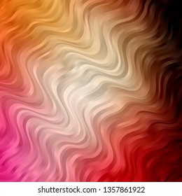 Light Red, Yellow vector texture with curves. Colorful geometric sample with gradient curves.  Template for cellphones.