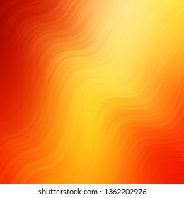 Light Red, Yellow vector texture with curves. Colorful illustration in circular style with lines. Best design for your ad, poster, banner.