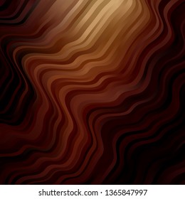 Light Red, Yellow vector texture with curves. Colorful illustration in abstract style with bent lines. Template for your UI design.