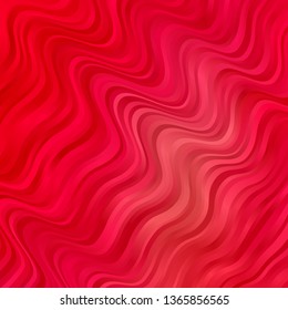 Light Red, Yellow vector texture with wry lines. Illustration in halftone style with gradient curves. Smart design for your promotions.