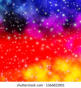 Light Red, Yellow vector texture with beautiful stars. Modern geometric abstract illustration with stars. Pattern for new year ad, booklets.