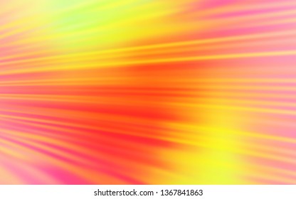 Light Red, Yellow vector texture with colored lines. Glitter abstract illustration with colorful sticks. Pattern for ads, posters, banners.
