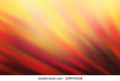 Light Red, Yellow vector texture with colored lines. Lines on blurred abstract background with gradient. Template for your beautiful backgrounds.
