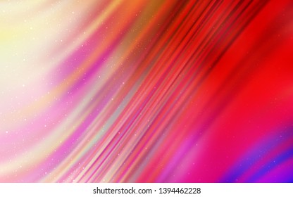 Light Red, Yellow vector texture with milky way stars. Modern abstract illustration with Big Dipper stars. Smart design for your business advert.