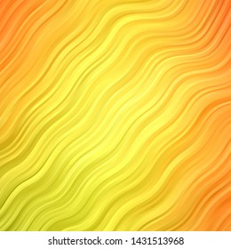Light Red, Yellow vector texture with wry lines. Colorful illustration with curved lines. Design for your business promotion.