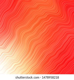 Light Red, Yellow vector texture with wry lines. Colorful illustration in abstract style with bent lines. Pattern for commercials, ads.