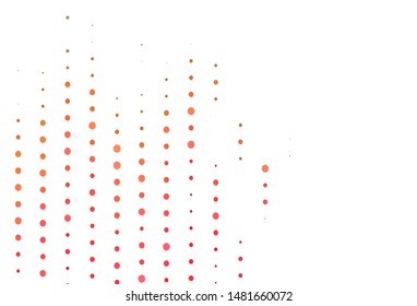 Light Red, Yellow vector texture with disks. Blurred bubbles on abstract background with colorful gradient. Pattern for beautiful websites.
